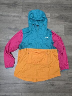 The Northface Windwall Packable Pullover Jacket Sz Large Outdoor Hiking Camping